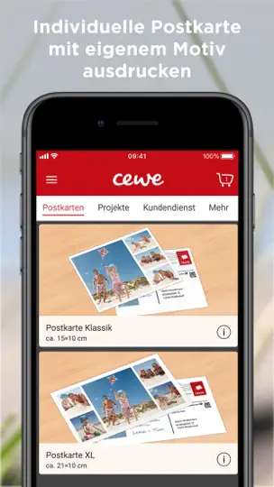 Screenshot von Cewe Postcard auf dem iPhone 1