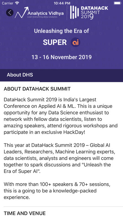DataHack Summit 2019 screenshot 2