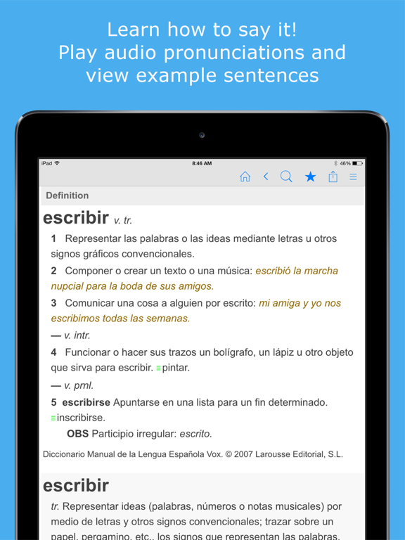 Screenshot #5 pour Spanish Dictionary & Thesaurus