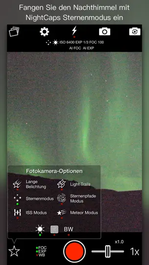 Screenshot von NightCap Kamera auf dem iPhone 3