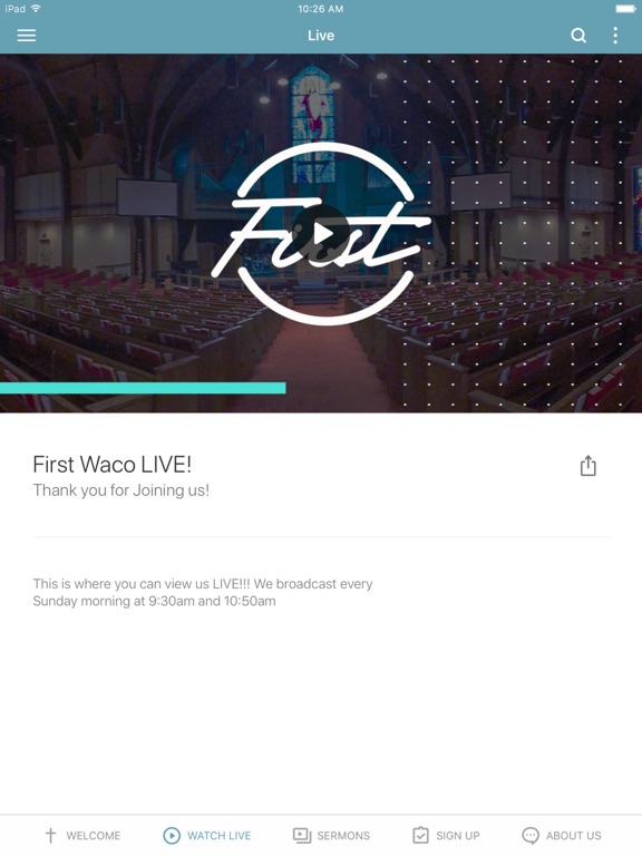 FIRST WACO iPad screenshot 2 - Lifestyle app