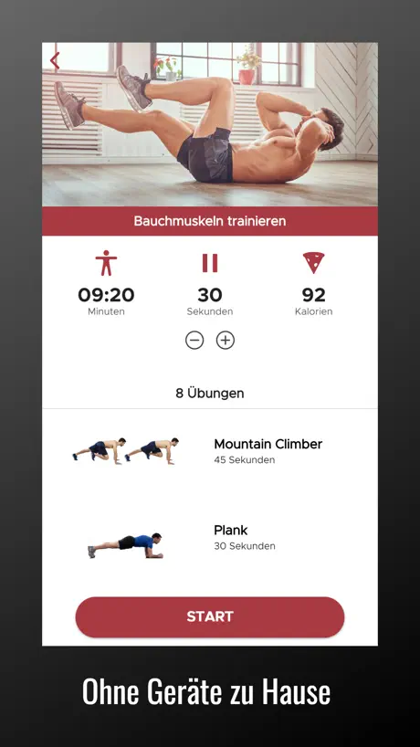 Heimtraining für Männer