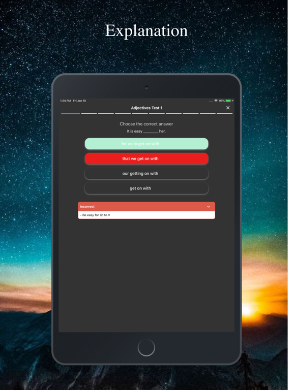 English Grammar Test - Phrases iPad screenshot 5 - Education app