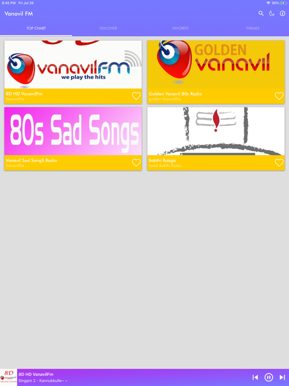 Vanavil FM iPad screenshot 1 - Entertainment app
