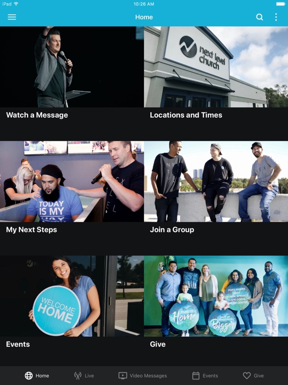 Next Level Church App iPad screenshot 1 - Lifestyle app