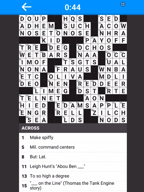 Crossword 2024 iPad screenshot