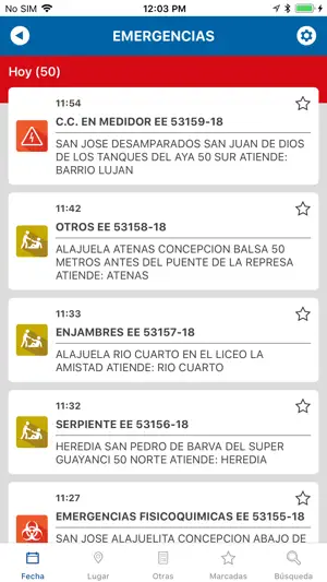 Bomberos CR screenshot 2