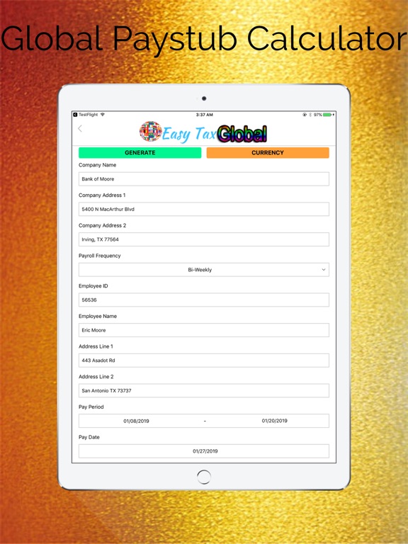 Screenshot #4 pour Global Paystub Calculator