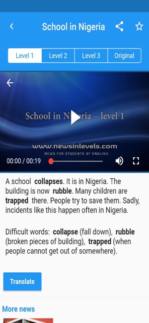 English News in Levels