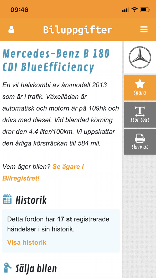 #2. Biluppgifter (iOS) 由: Biluppgifter Sverige AB