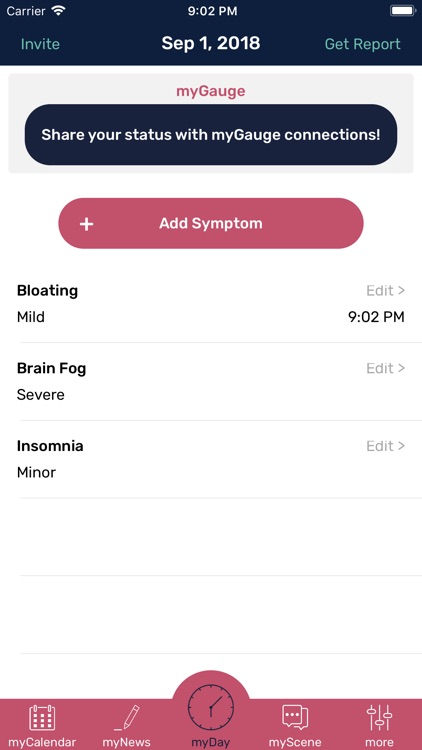 mySysters Symptoms Tracker