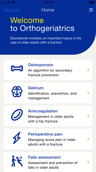 AO Trauma Orthogeriatrics Screenshot