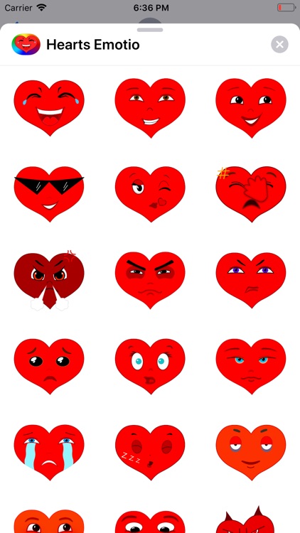 Hearts Emotio Stickers