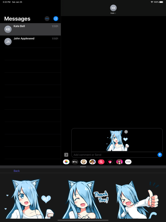 Stickers ‣ iPad screenshot