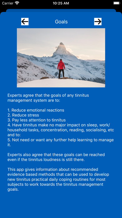 My Practical Tinnitus iPhone screenshot 2 - Medical app