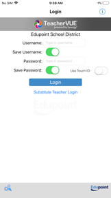 TeacherVUE screenshot