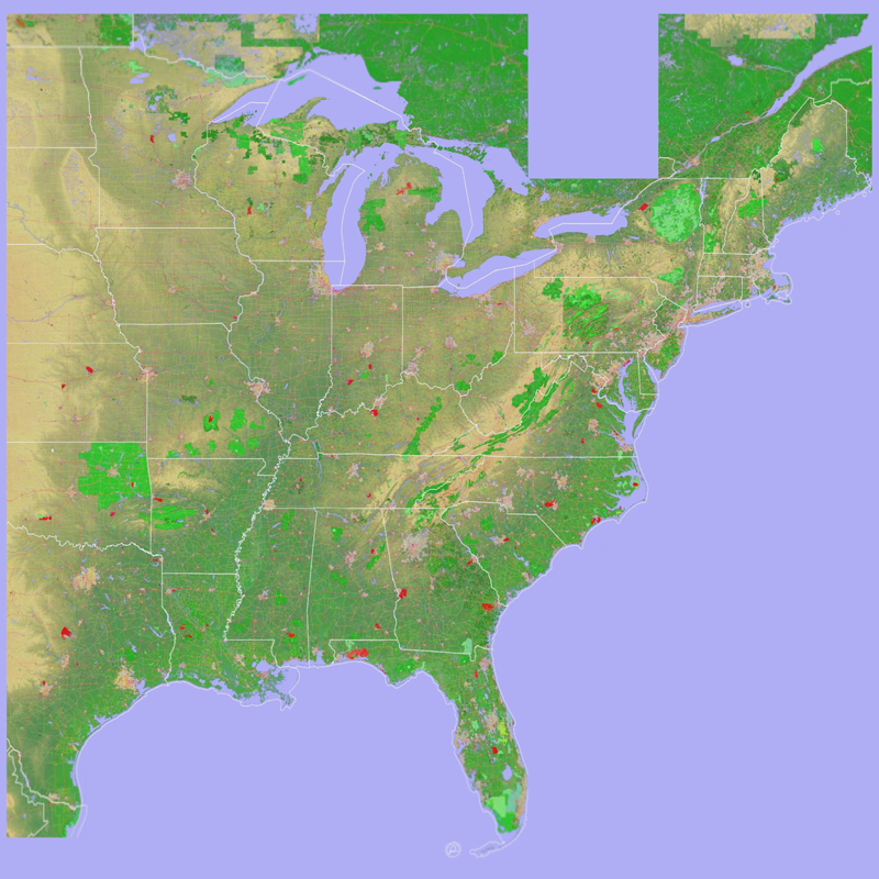Scenic Map Eastern USA