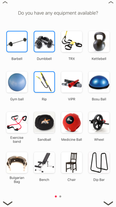 Quickstart workout generator screenshot 2