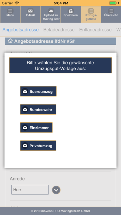 Screenshot #3 pour moventuPRO -Umzugsbesichtigung