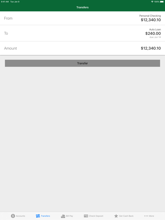 Noble Credit Union iPad screenshot 4 - Finance app