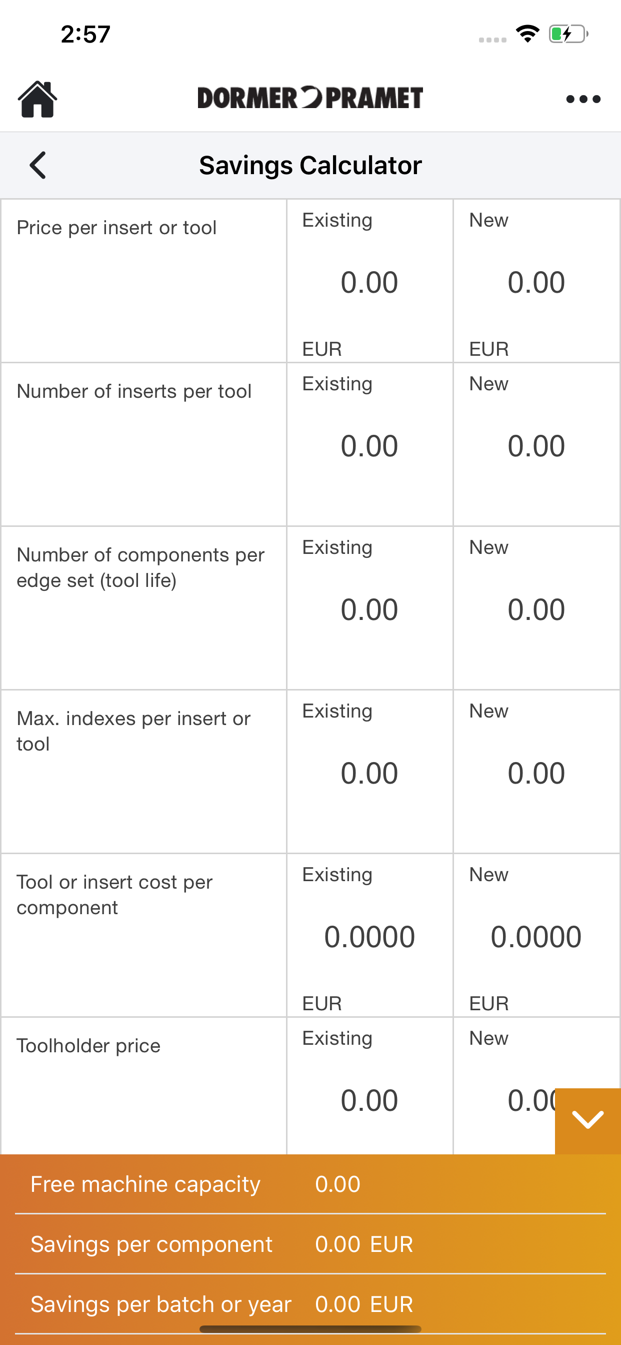 Dormer Pramet Calculators