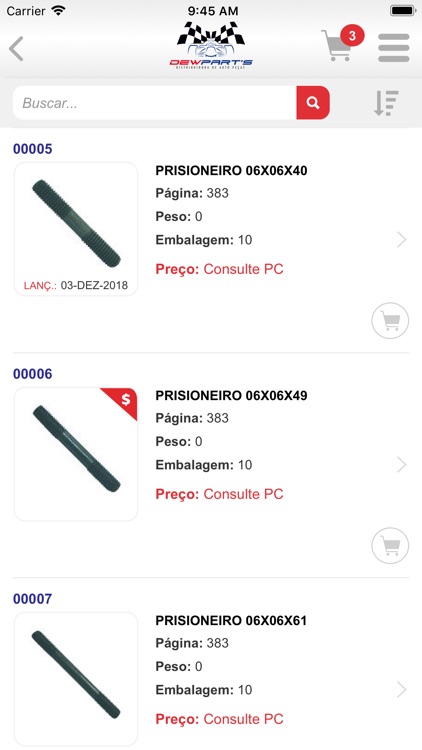 Dewparts - Catálogo