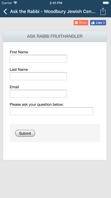 Woodbury Jewish Center iPhone screenshot 2 - Lifestyle app