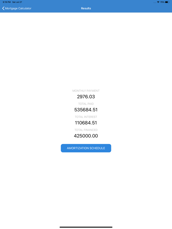 Mortgage Calculator: Home Loan iPad screenshot