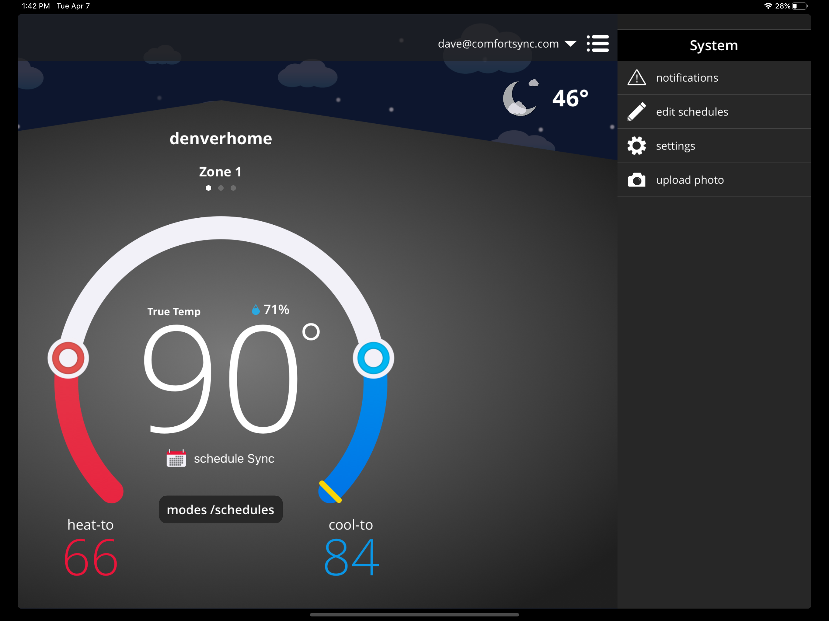 Comfort Sync® Thermostat screenshot 13