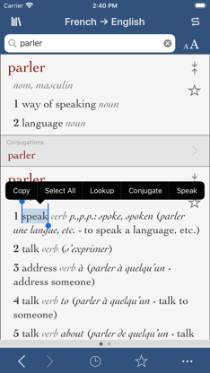 Ultralingua French-English screenshot 1