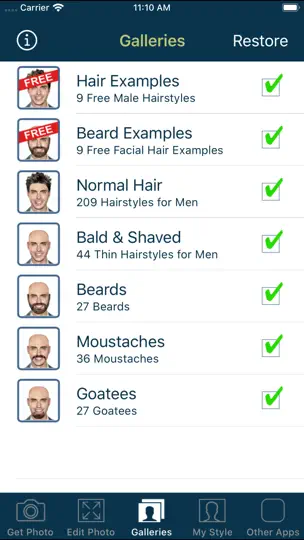 Captura de pantalla de Hair And Beard Styles en iPhone 7