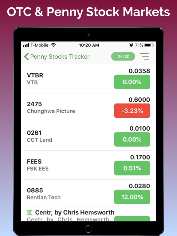 Penny Stocks Tracker &Screener iPad screenshot 4 - Finance app