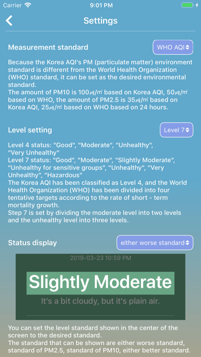 MiseNo - Air Quality Forecast Screenshot