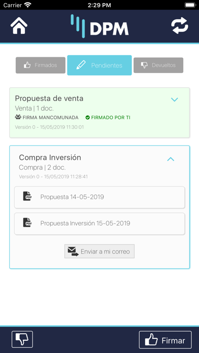 DPM Finanzas Screenshot