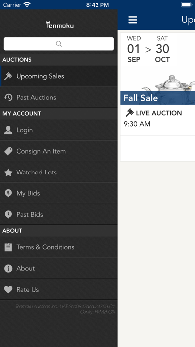Tenmoku Auctions Screenshot