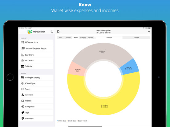 MoneyMeter iPad screenshot 7 - Finance app