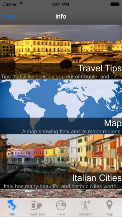 Screenshot #1 pour Italian Travel Guide -