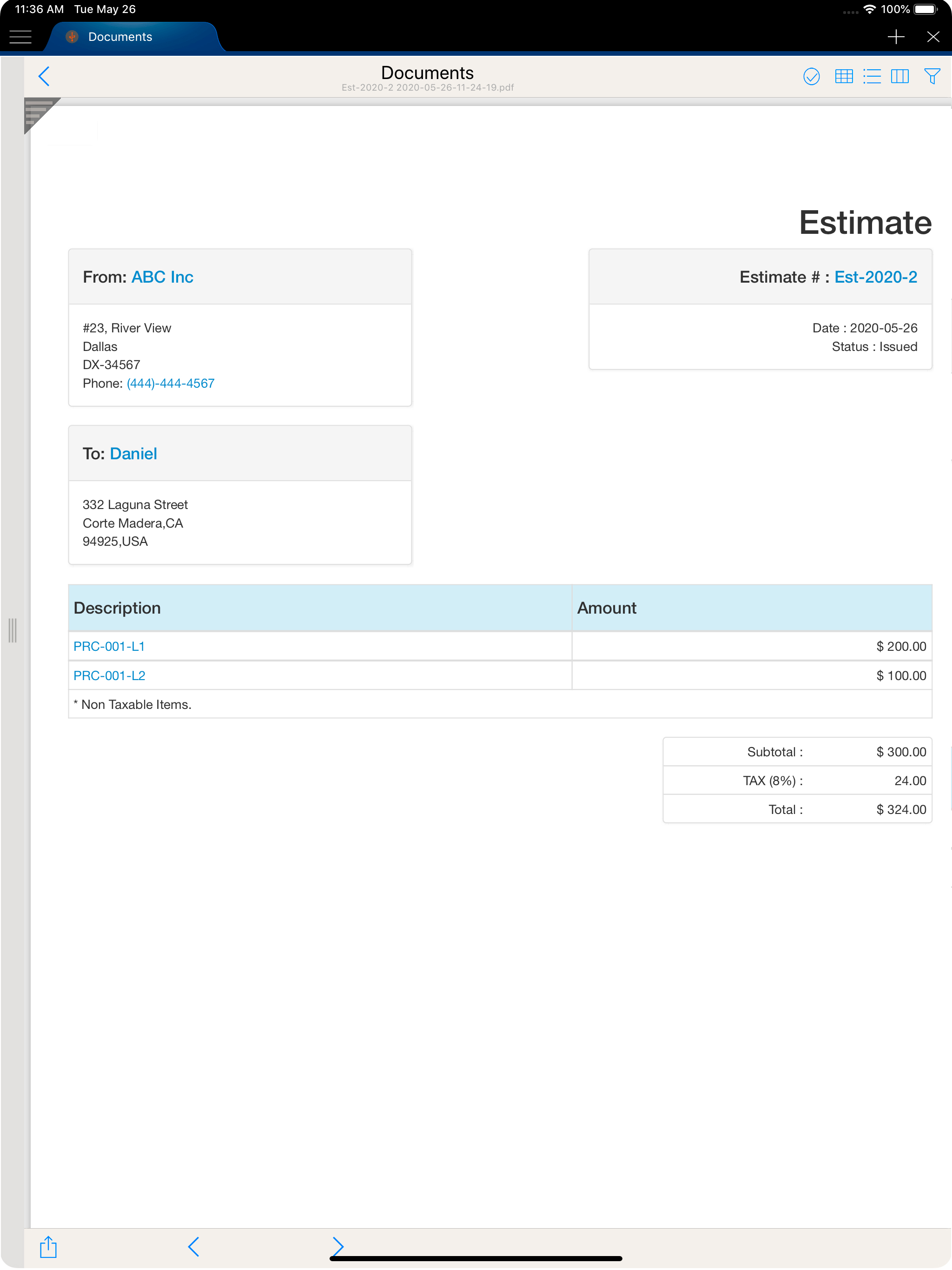 Cloud Invoice: Invoice and PDF