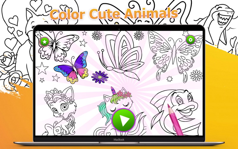 Screenshot #1 pour Cute Animal Coloring for Kids