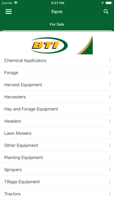 BTI Sales Screenshot