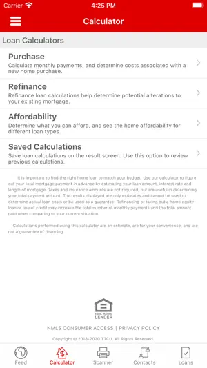 Texas Tech CU Mortgage screenshot 2