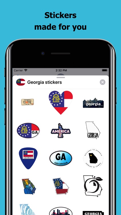 Georgia emojis - USA stickers