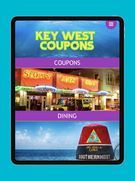 Key West Coupons iPad screenshot 1 - Travel app