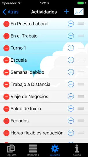 Captura de pantalla de Horas Extra en iPhone 5