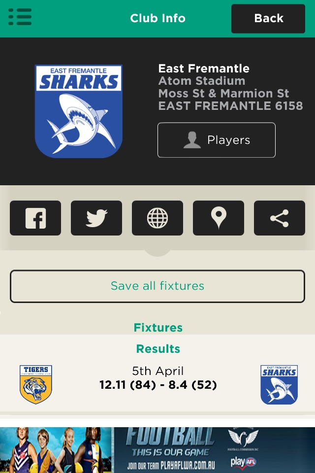 The Official WAFL App screenshot 4