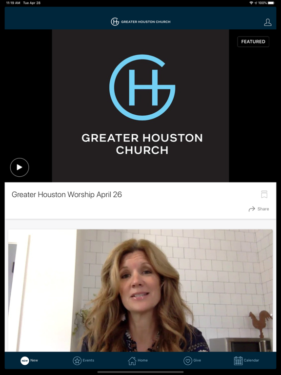Greater Houston Church iPad screenshot 1 - Lifestyle app