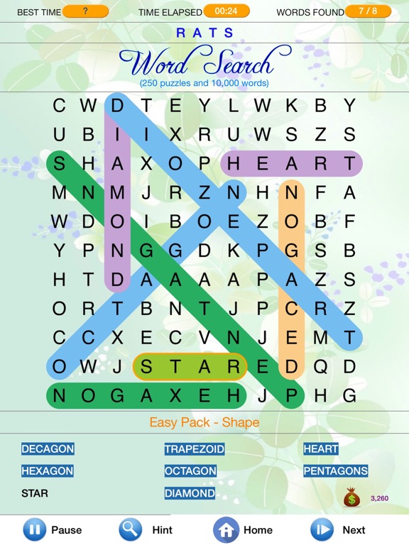 Word Search - Find Little Crosswords, Spider & Freecell Solitaire, Brain Challenged Puzzles screenshot