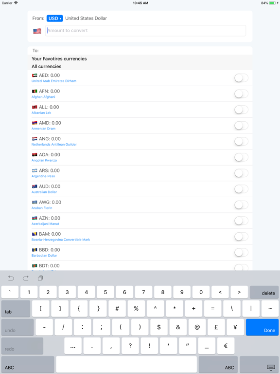 ▷ Currency Pro Money Converter iPad screenshot