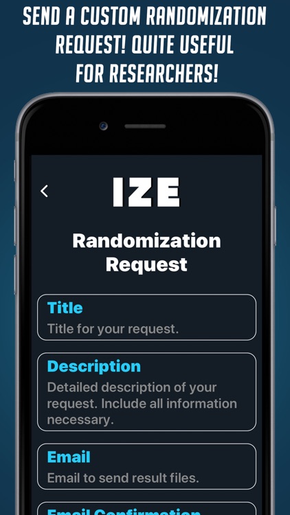 RandomIZE: Randomization Tool