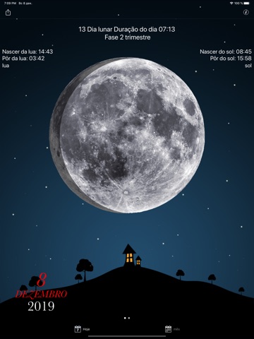 calendario de fases da lua iPad screenshot 1